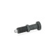 Ganter Indexing Plungers, Threaded Body Plastic, Plunger Stainless Steel 617.2-10-C-NI