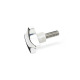 Ganter Hand Knobs, Aluminum, Threaded Stud Stainless Steel 6335.5-AP-40-M8-30