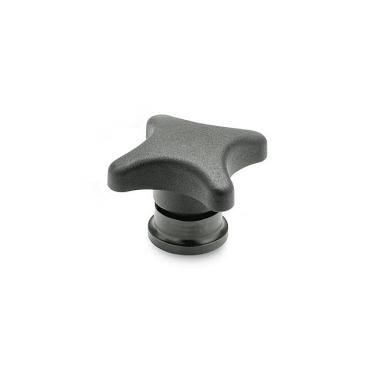 Ganter Hand Knobs, Plastic, Bushing Steel, with Increased Clamping Force 6335.9-40-M6