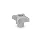 Ganter Hand Knobs, Aluminum 6335-AL-63-M12-D-MT