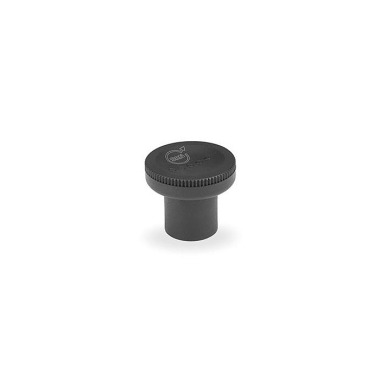 Ganter Knurled Knobs, Plastic, Antimicrobial, Threaded Bushing Stainless Steel 676-31-M8-SGA