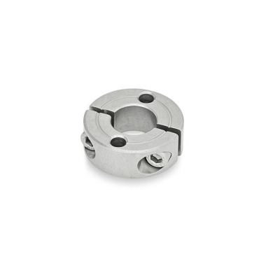 Ganter Split Shaft Collars, Stainless Steel, with Flange Holes 7072.2-36-B15-NI-A