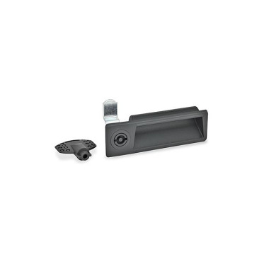 Ganter Latches with Gripping Tray, with Latch Arm Steel, Operation with Socket Key or Key 731.2-VDE-0-32-1-SG