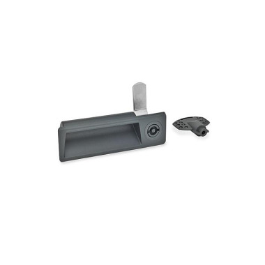 Ganter Latches with Gripping Tray, with Stainless Steel Latch Arm, Operation with Socket Key 731.5-VDE-0-32-2-SG