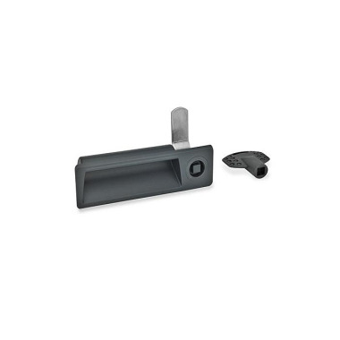 Ganter Latches with Gripping Tray, with Stainless Steel Latch Arm, Operation with Socket Key 731.5-VK-0-32-2-SG