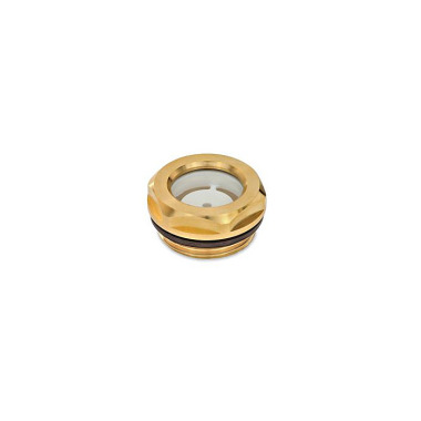 Ganter Oil Sight Glasses, Brass / Security Glass (ESG) 743.3-24-G1-A