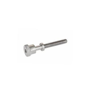 Ganter Adjusting Screws, for Bearing Blocks GN 828, Stainless Steel 827-M10X1-80-NG-S