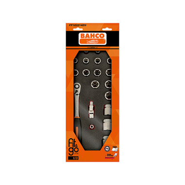 BAHCO Fit&Go 1/3 skuminsats 1/2 hylsnyckelinsatser - 21 stycken FF1E2214EH